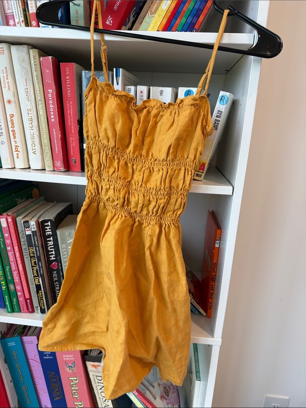 Reformation linen spaghetti strap mini dress